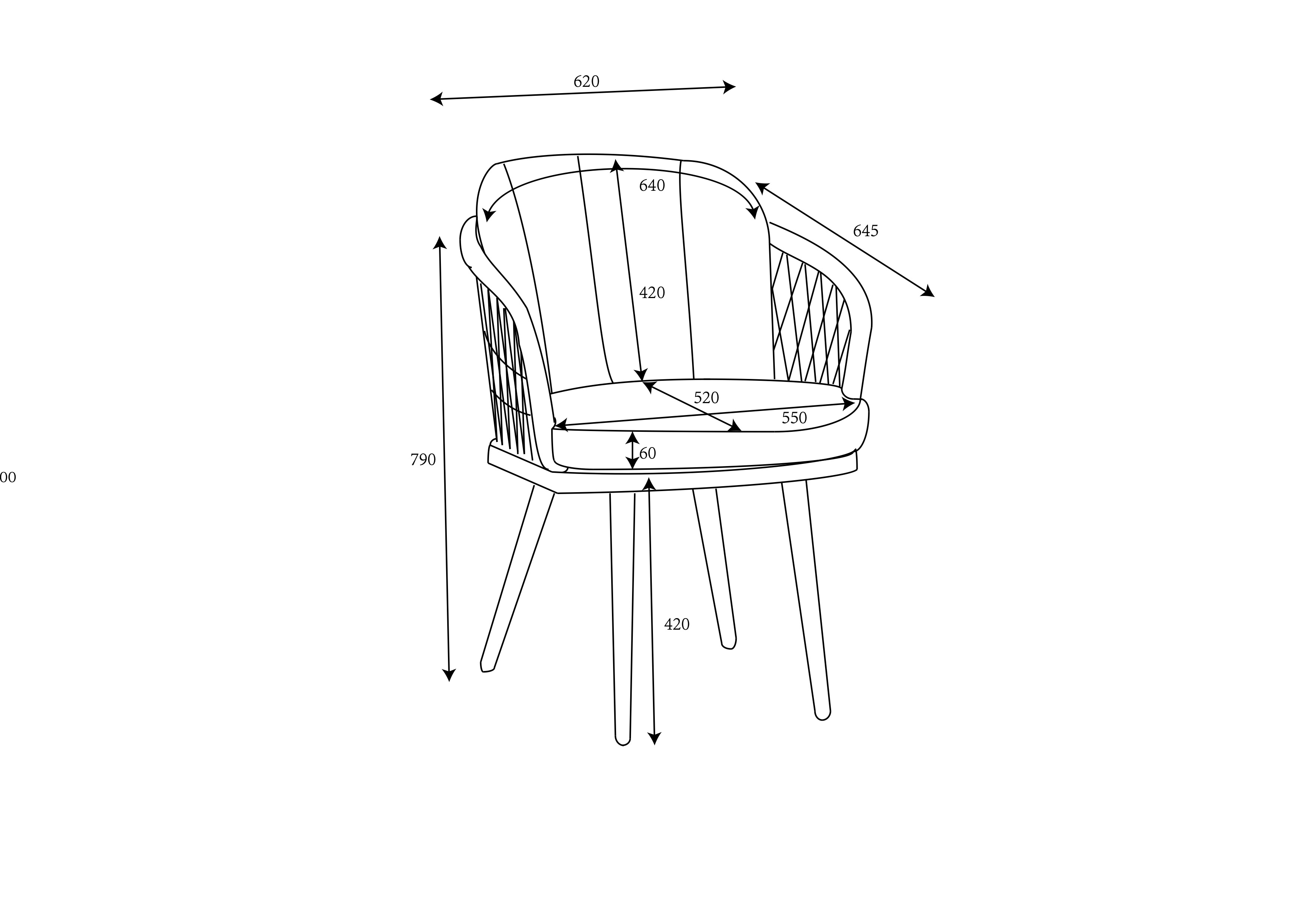 Aries 6 seat Round Dining Set dimensions